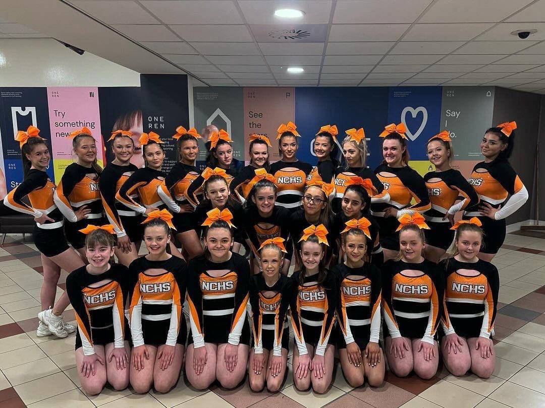 Newbattle High School girls cheer squad photo